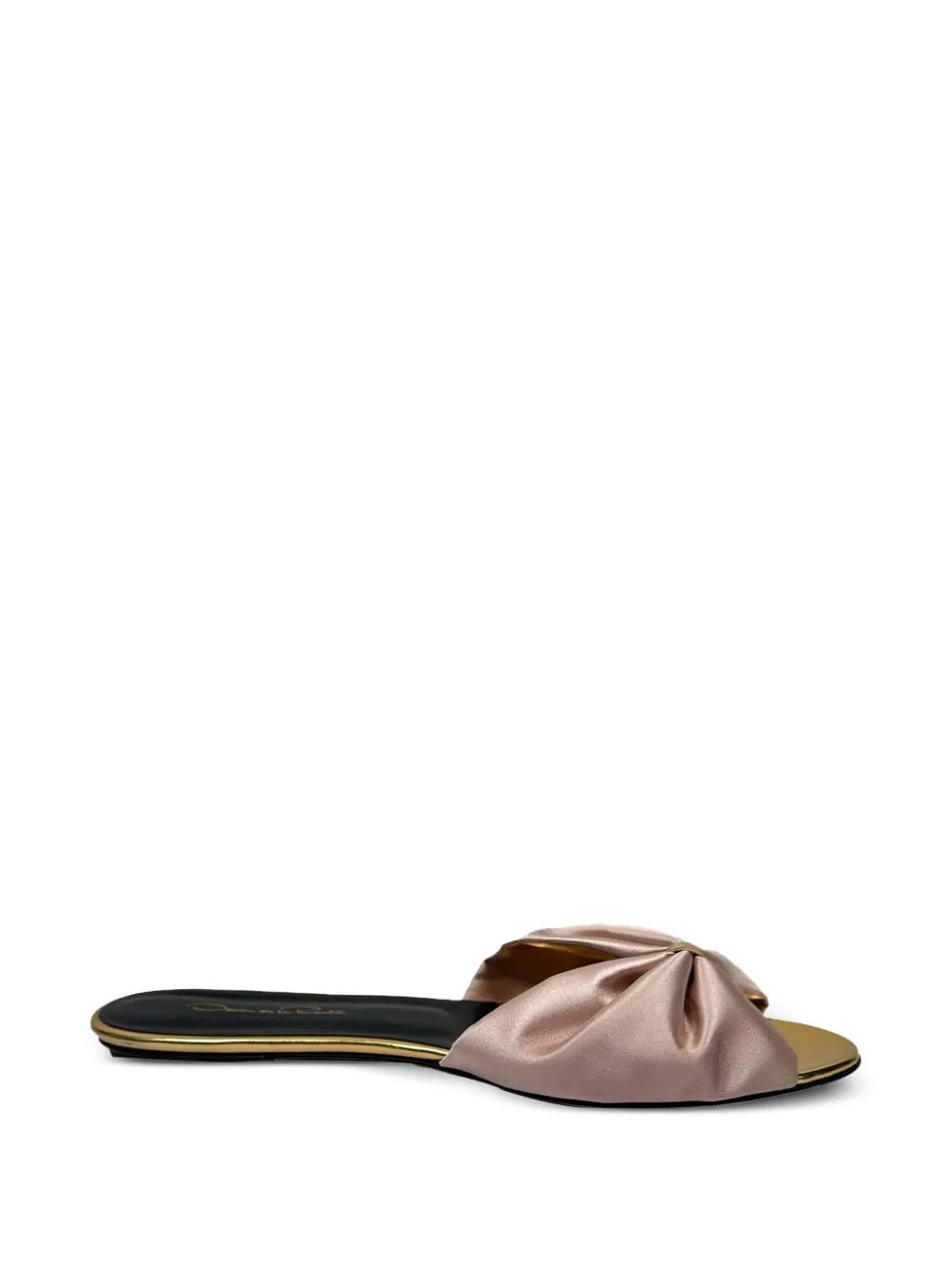 Oscar de la Renta Pre-Owned bow-accent satin sandals - Rosa