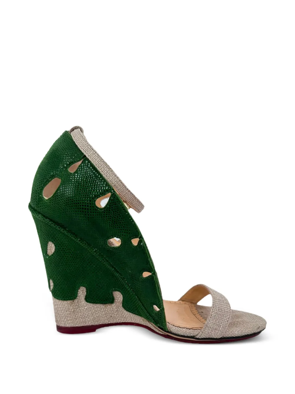 Charlotte Olympia sandales compensées Leaf Accent - Vert Charlotte Olympia sandales compensées Leaf Accent - Vert
