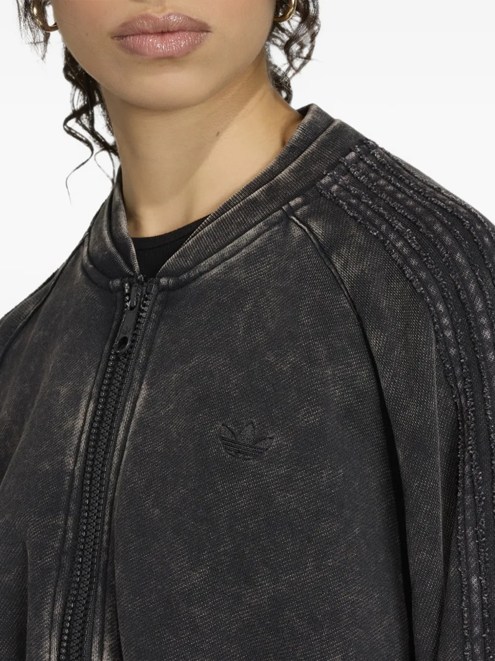 adidas SST gelaagd cropped jack Zwart