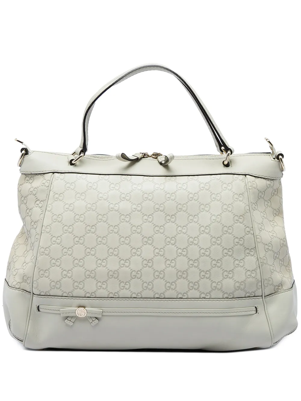 Gucci Pre-Owned 2016-2026 Guccissima Mayfair satchel - Bianco