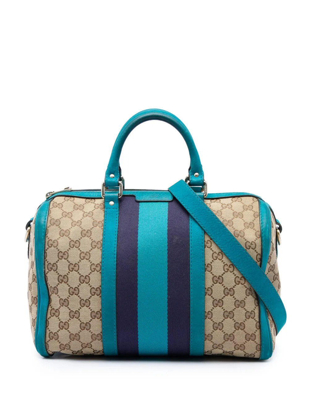 Gucci Pre-Owned 2016-2026 Medium GG Canvas Web Joy Boston Bag satchel - Toni neutri