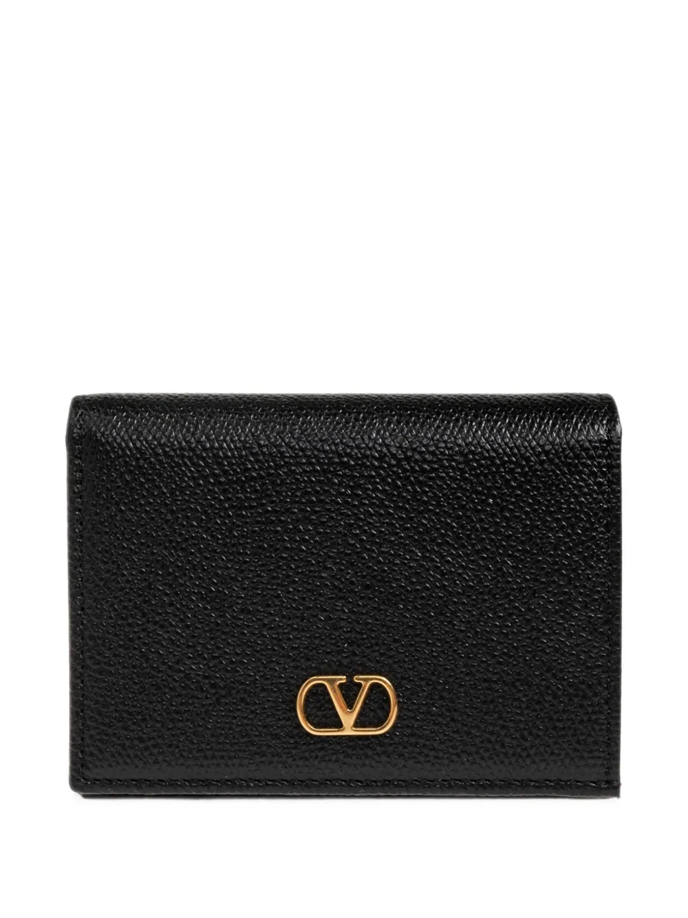 Valentino Garavani Portafoglio VLogo in pelle di vitello martellata - Nero