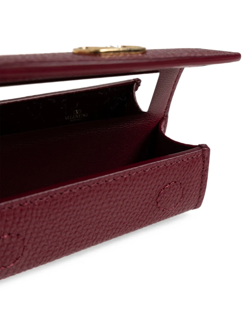Valentino Garavani VLogo Signature leren lipstick hoes Rood