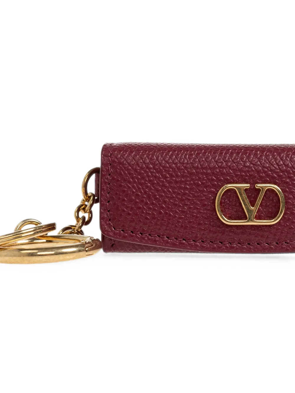 Valentino Garavani VLogo Signature leren lipstick hoes Rood