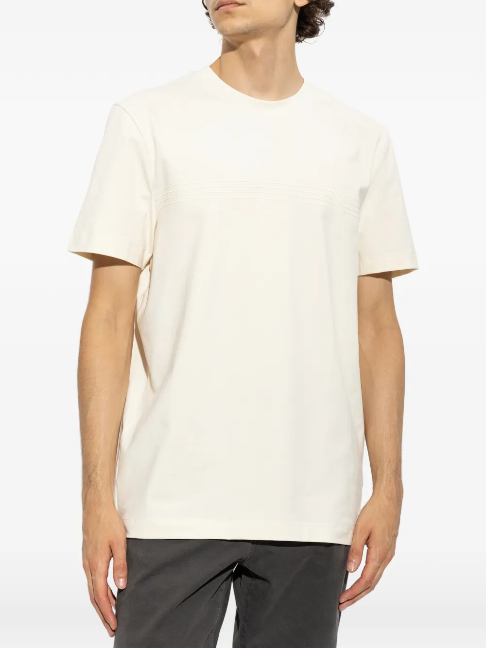 BOGNER Ryan T-shirt met logo-print Beige