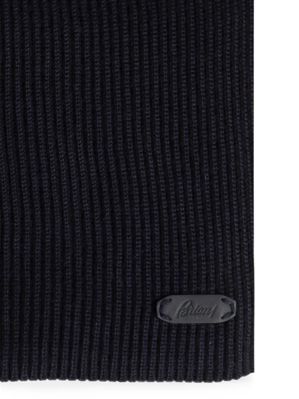 Brioni Ribgebreide sjaal Blauw