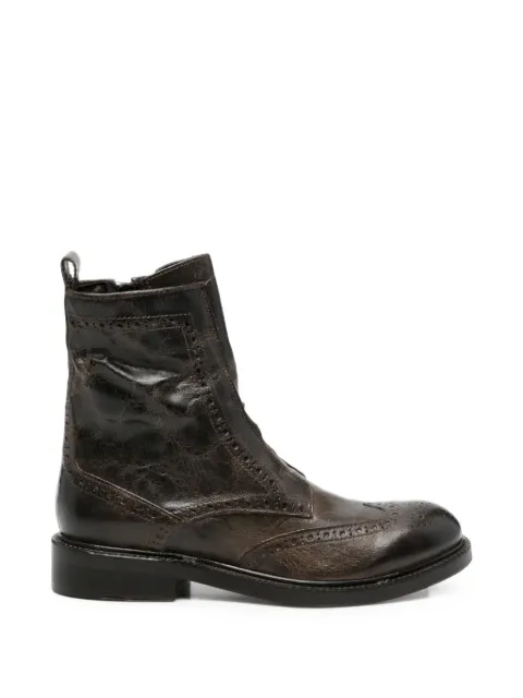 LeQarant brogue-detail leather ankle boots
