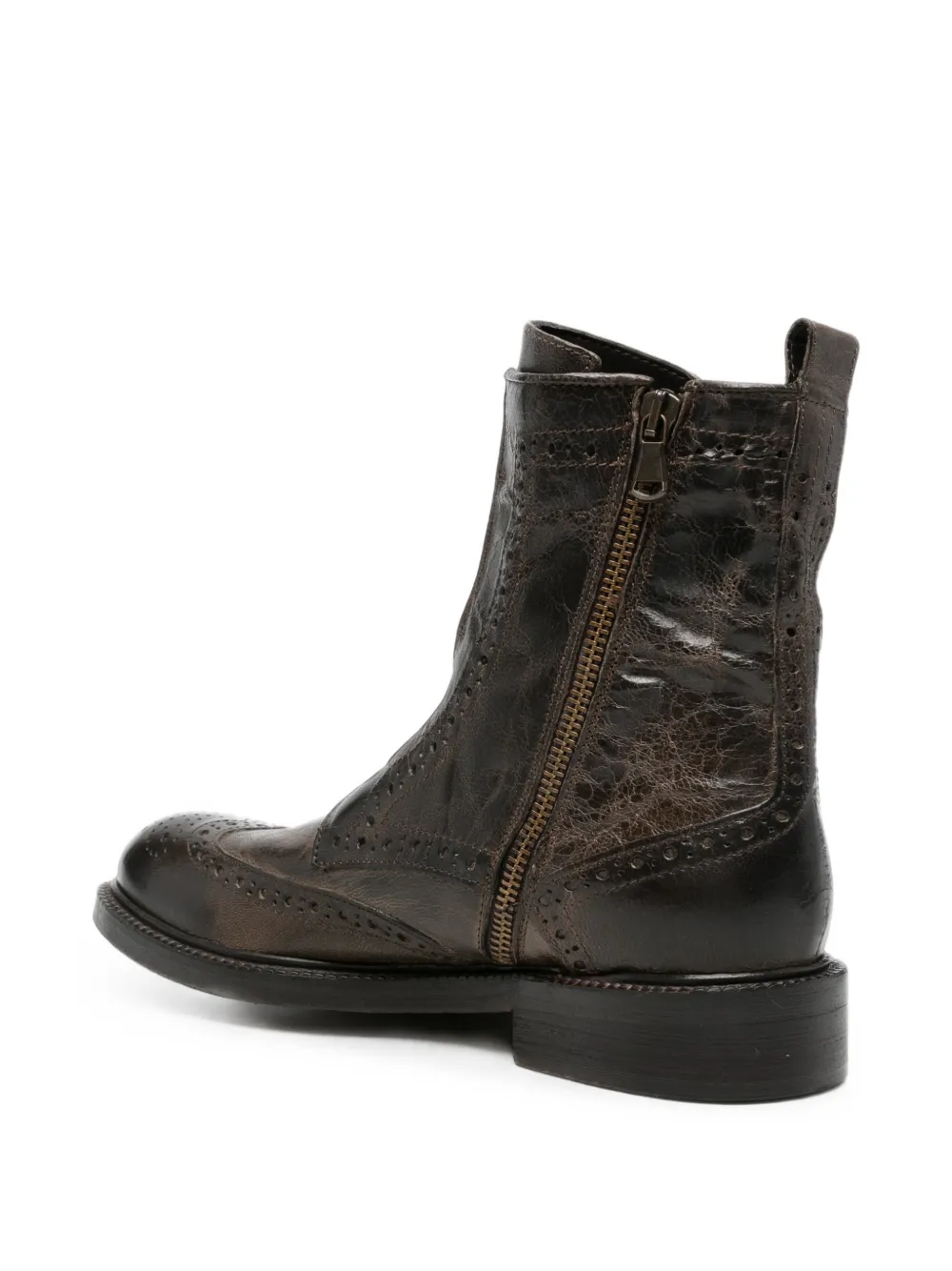 LeQarant brogue-detail leather ankle boots Bruin