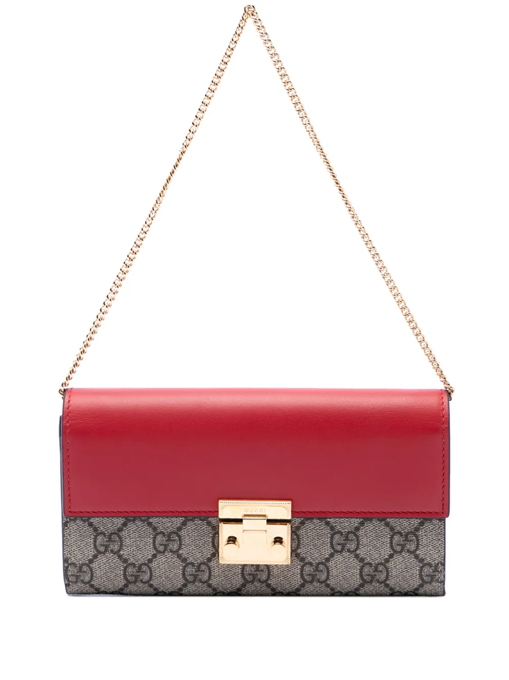 Gucci Pre-Owned 2000-2015 GG Supreme Padlock Wallet On Chain shoulder bag - Toni neutri