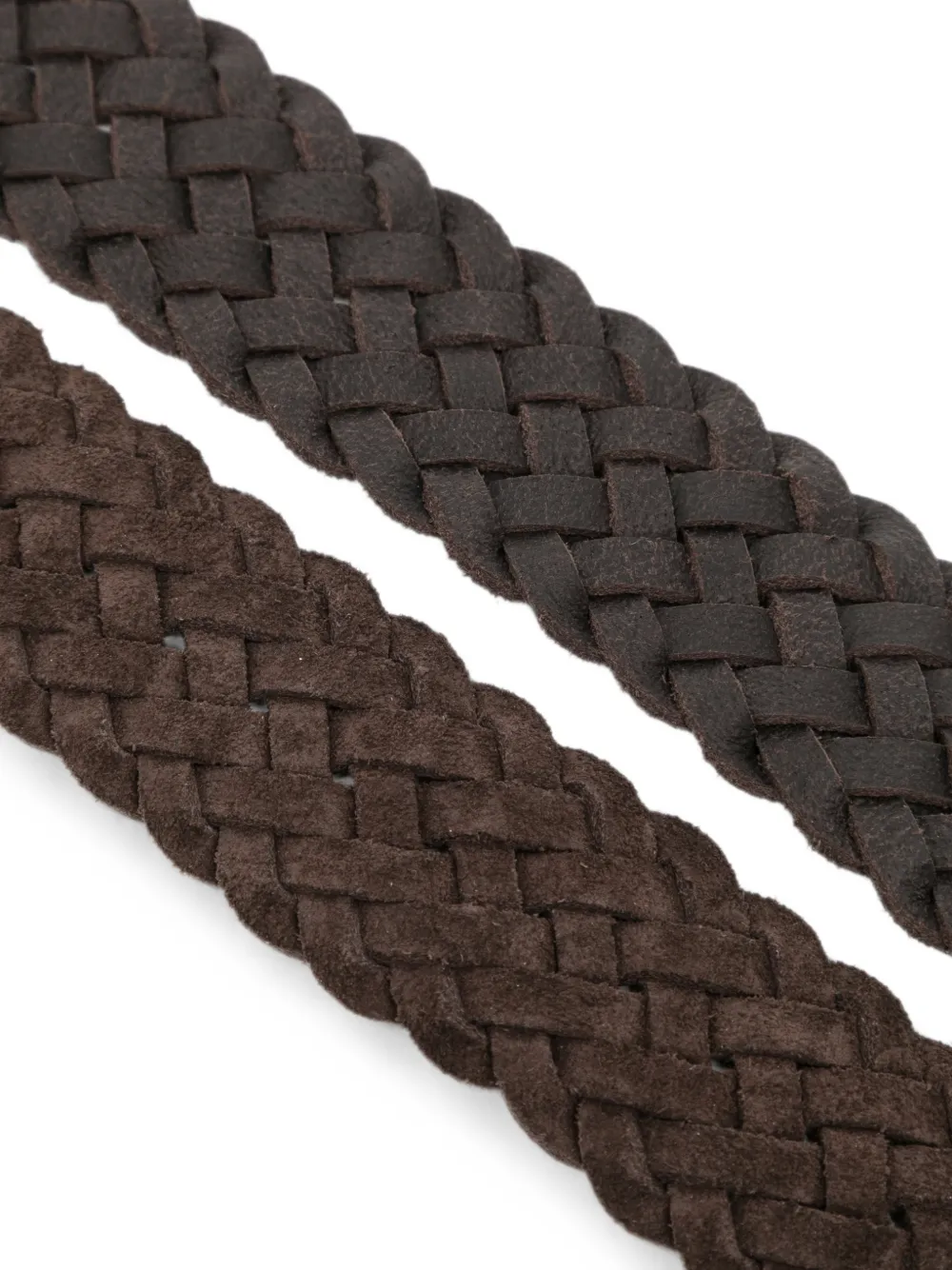Giorgio Armani Geweven leren riem Bruin
