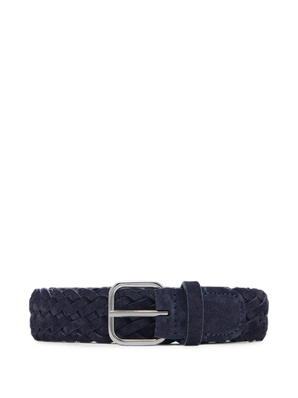 Giorgio Armani braided suede belt Blauw