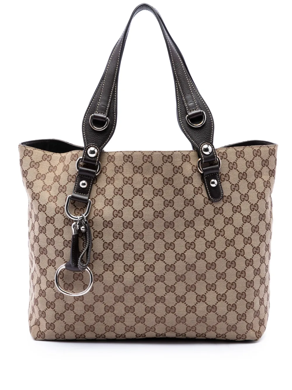 Gucci Pre-Owned 2016-2026 Icon Bit Tote Bag aus GG Canvas - Nude