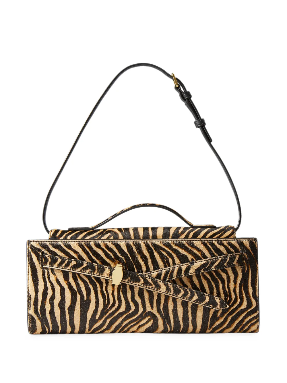 Veronica Beard Dash zebra-print calf hair shoulder bag - Toni neutri