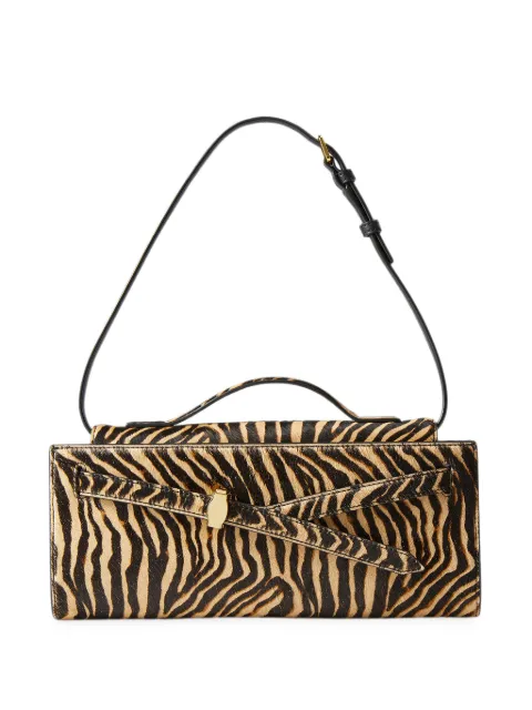 Veronica Beard bolso de hombro Dash de pelo de becerro con estampado de cebra