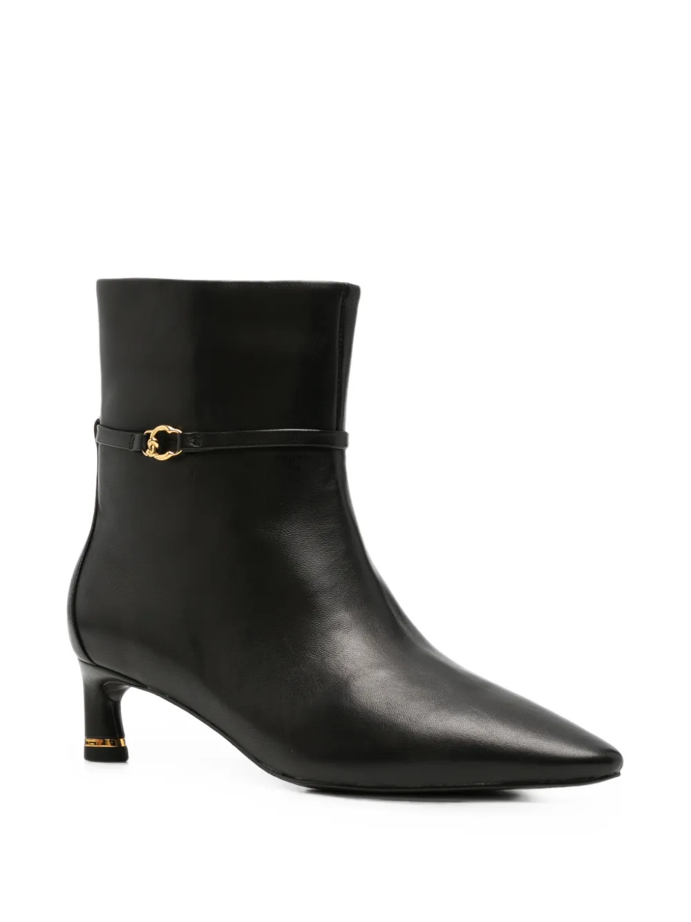Coccinelle C-Look pointed-toe buckled ankle boots Zwart