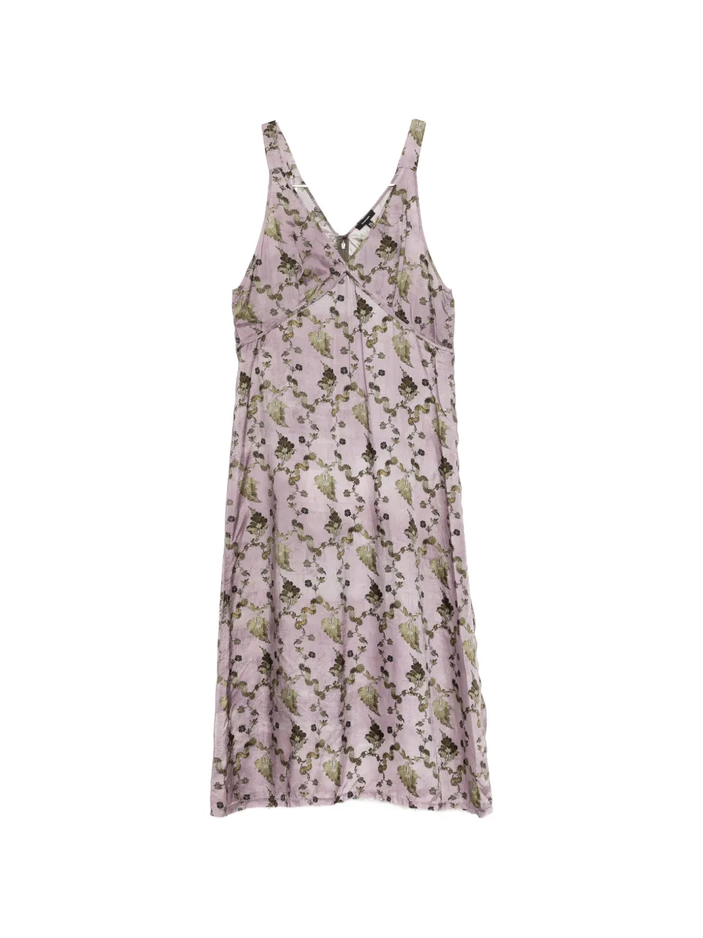 R13 Grunge Floral Slip Dress In Purple