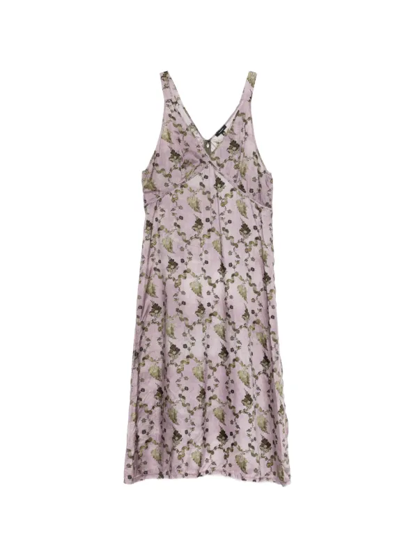 R13 Grunge Floral Slip Dress in Purple
