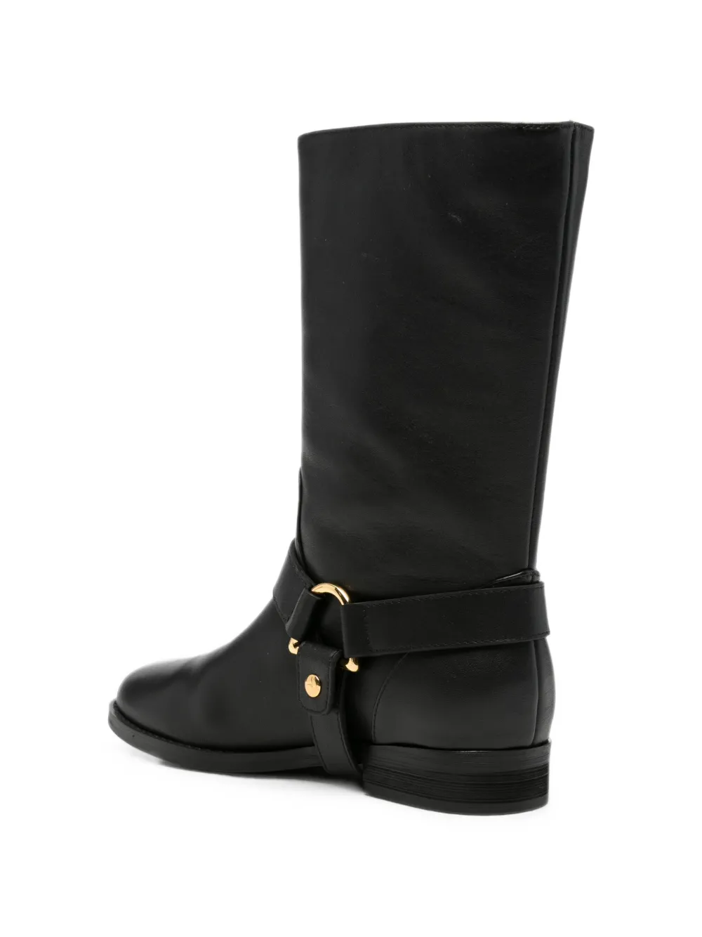 Coccinelle harness leather boots Zwart