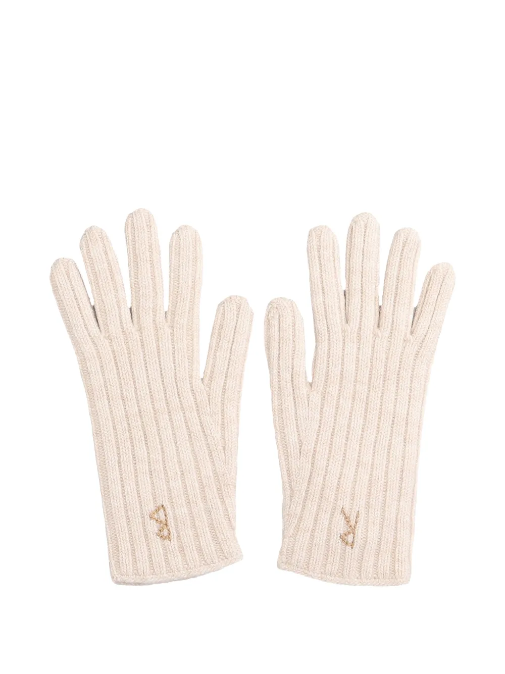 Ruslan Baginskiy ribbed-knit monogram gloves
