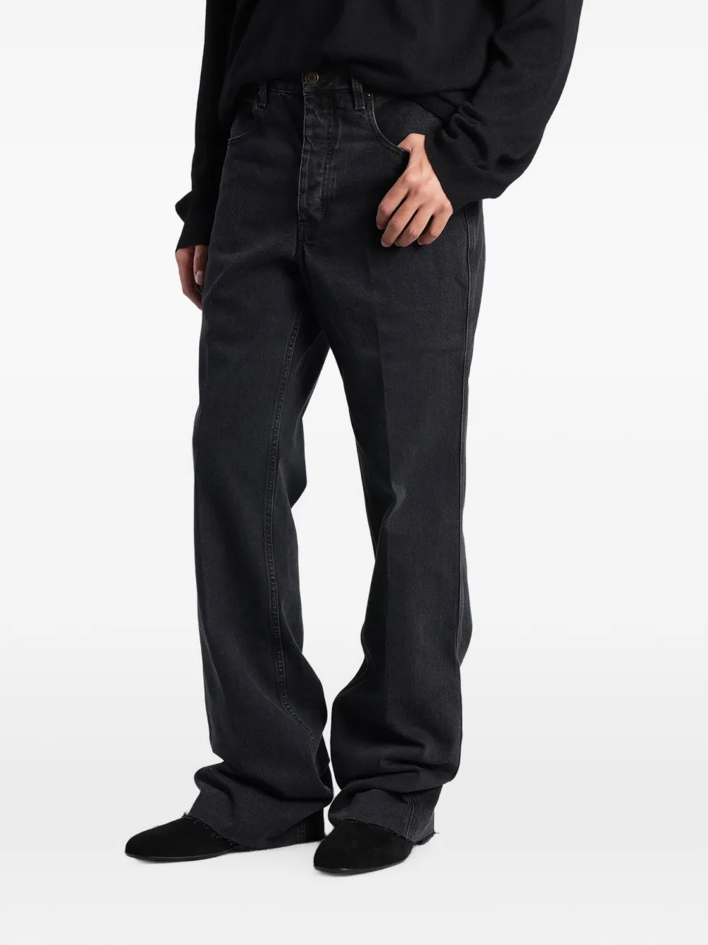 ANIPS Jeans met persplooi Zwart
