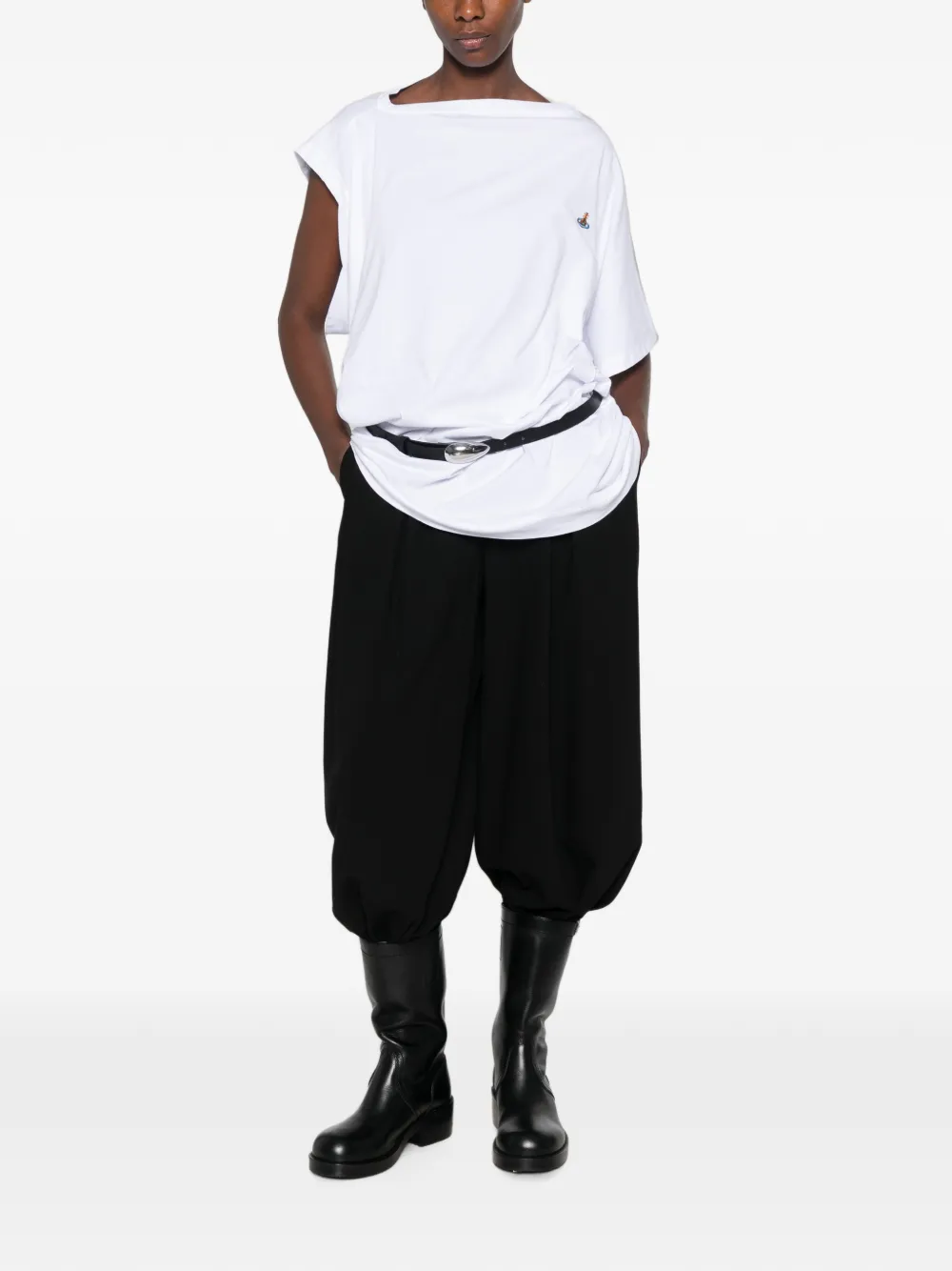 Vivienne Westwood Hebo T-shirt met gedrapeerd detail Wit
