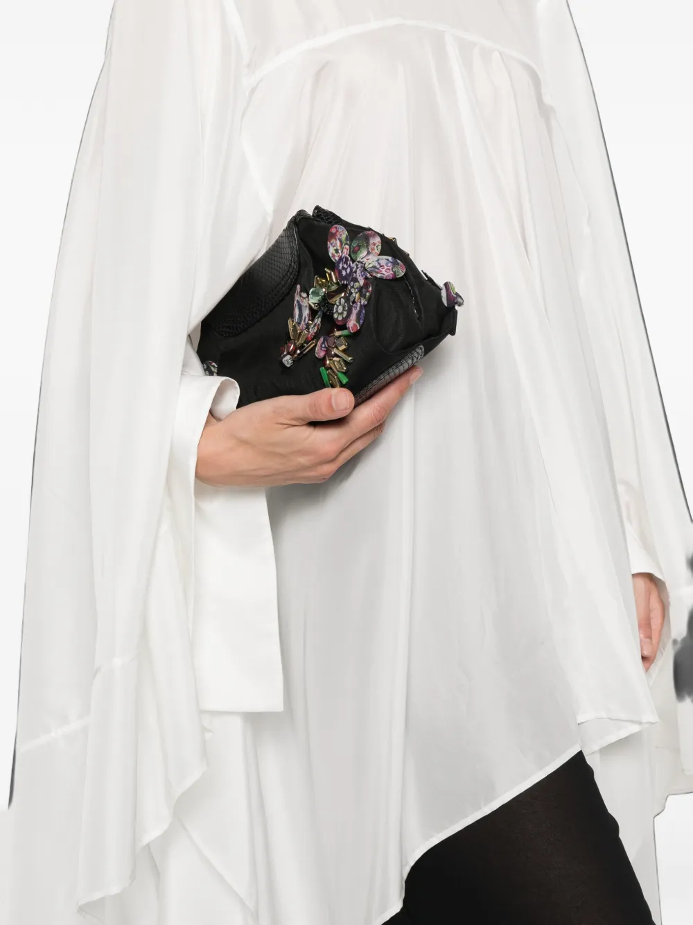 Lanvin Asymmetrische blouse met hoge hlas Wit