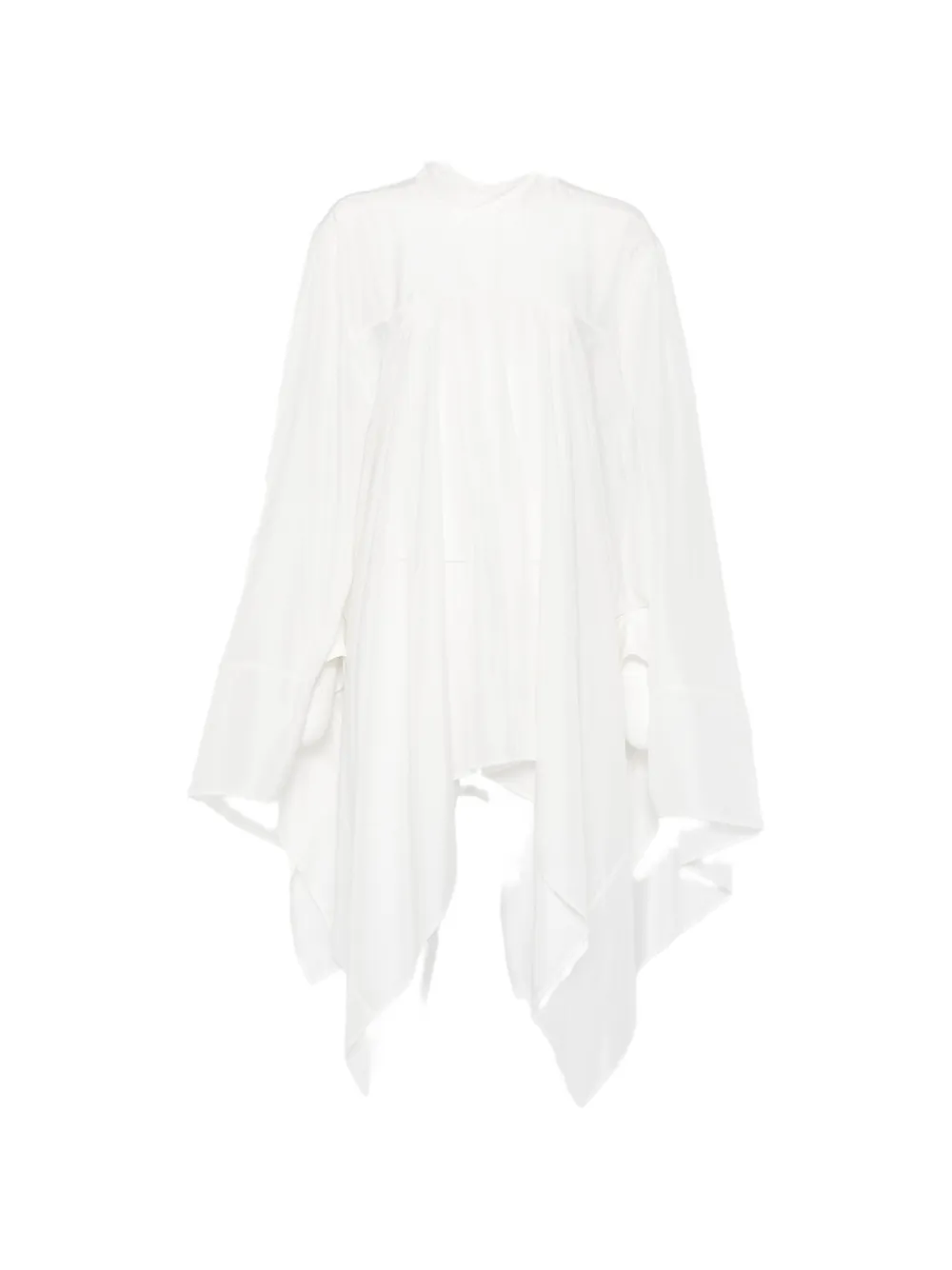 Lanvin asymmetric high-neck blouse - Bianco