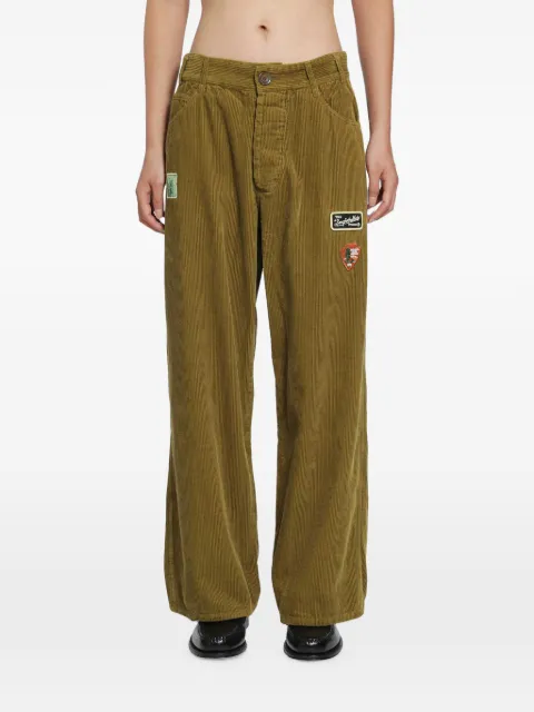 Song For The Mute Baggy patch-detail corduroy trousers