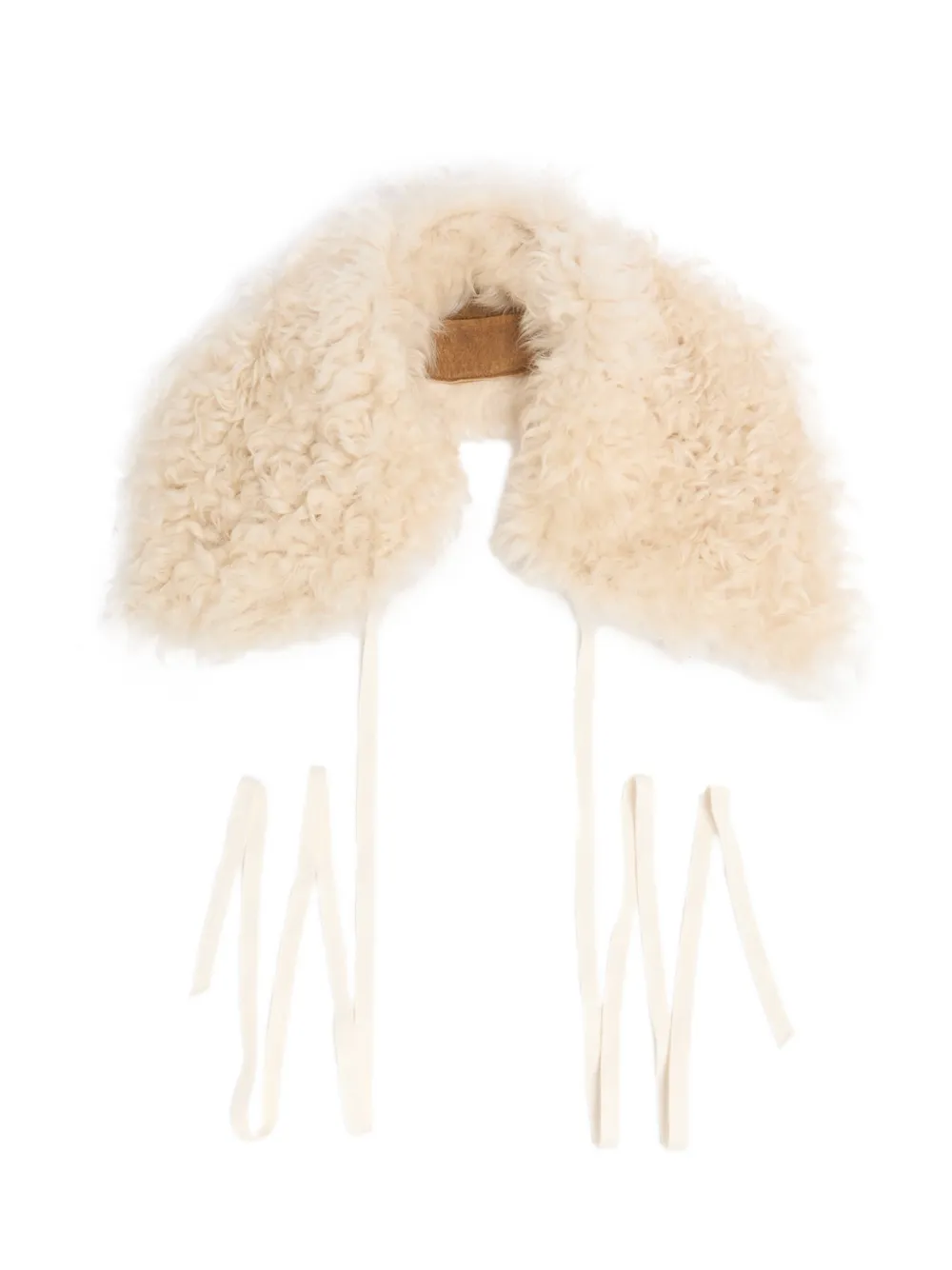 Ann Demeulemeester Sciarpa con colletto in shearling - Toni neutri