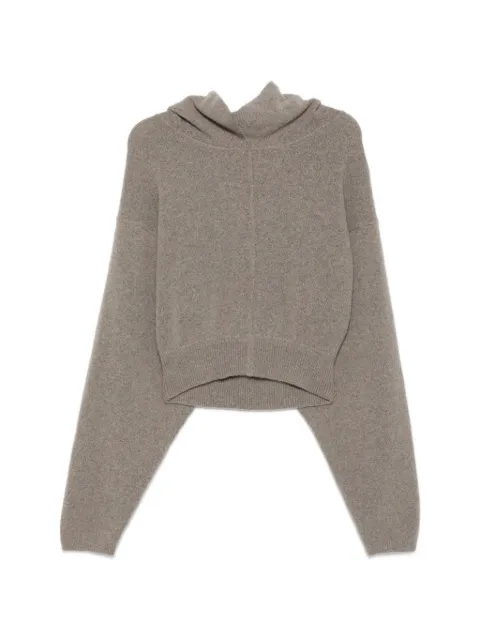 Rick Owens ribbed-hem hoodie