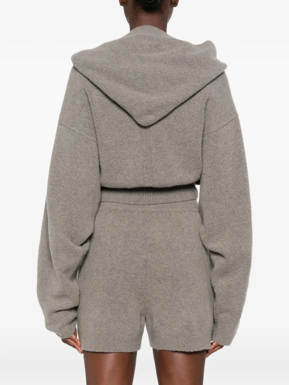 Rick Owens Hoodie met geribbelde zoom Grijs