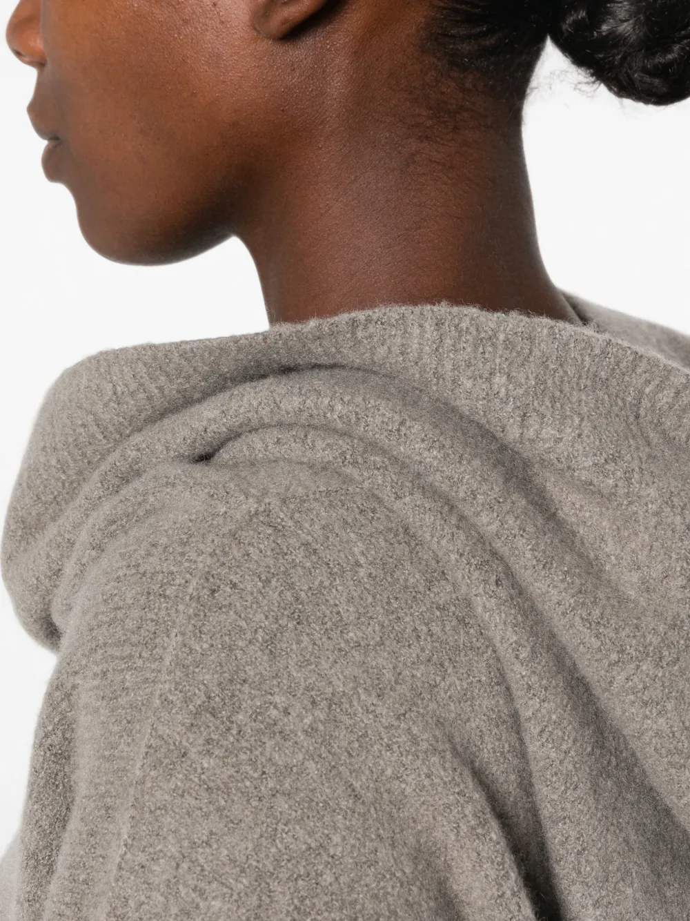 Rick Owens Hoodie met geribbelde zoom Grijs