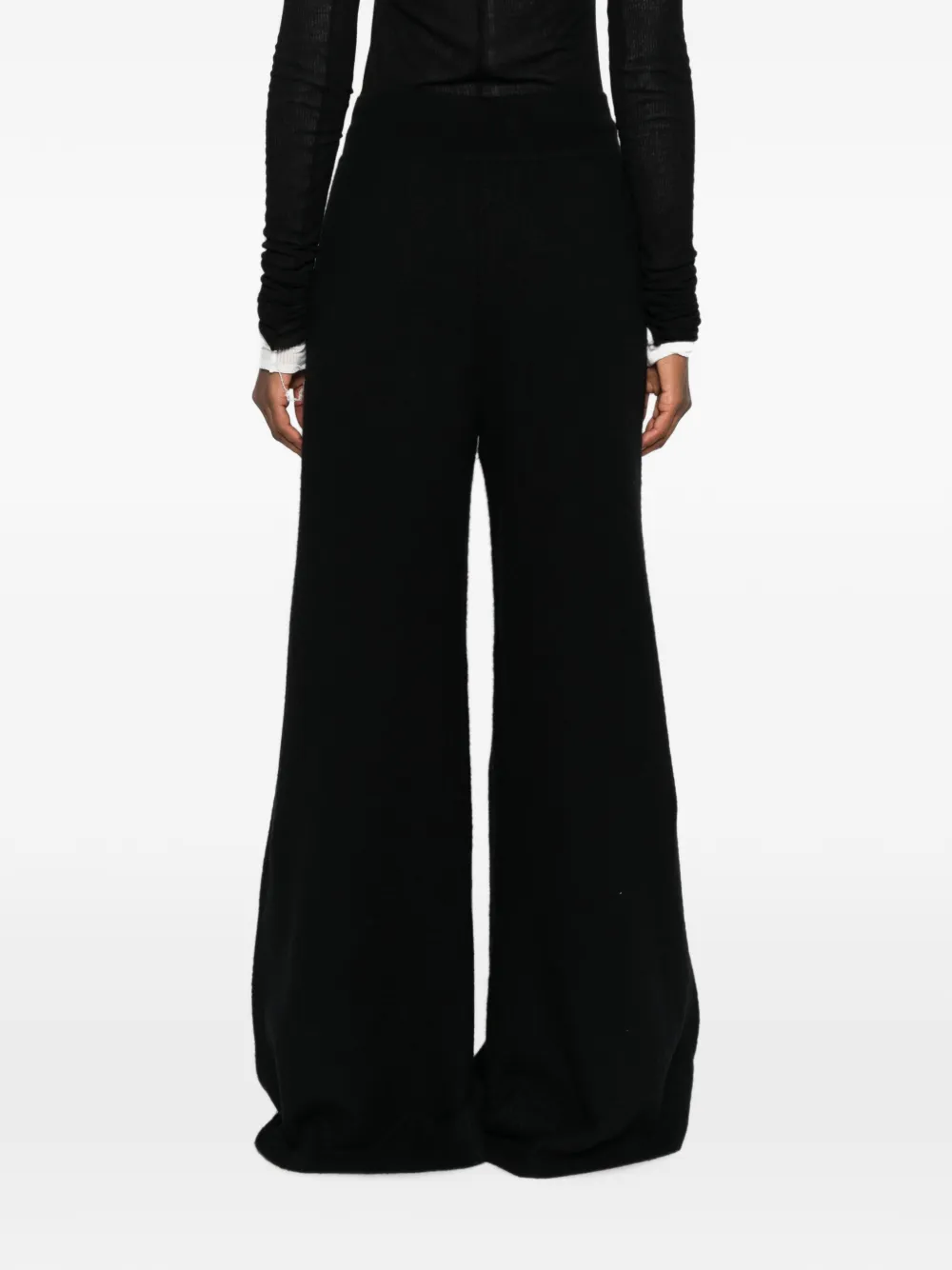 Rick Owens ribbed-waist trousers Zwart
