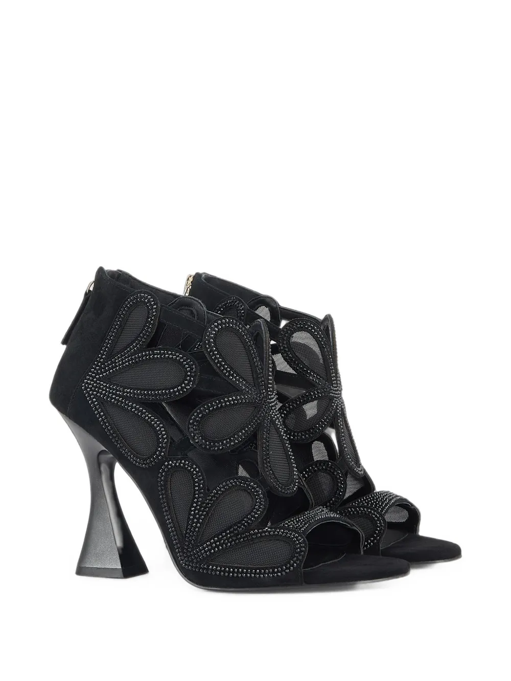 Kat Maconie Rosh crystal-embellished sandals Zwart