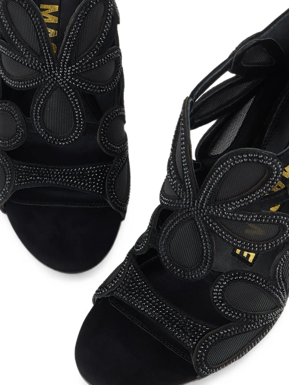 Kat Maconie Rosh crystal-embellished sandals Zwart