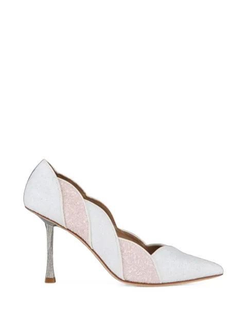 Kat Maconie Divina glitter-effect scalloped pumps