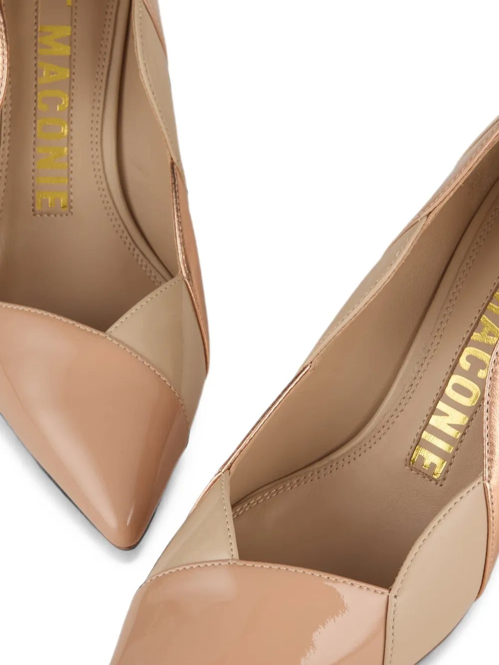 Kat Maconie Divina crystal-embellished scalloped pumps Beige