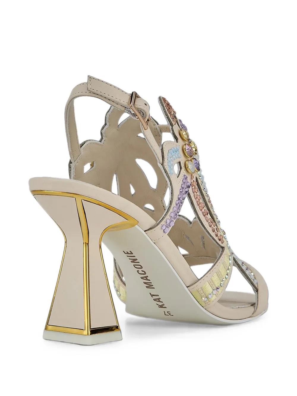 Kat Maconie Kiawa crystal-embellished cut-out sandals Wit