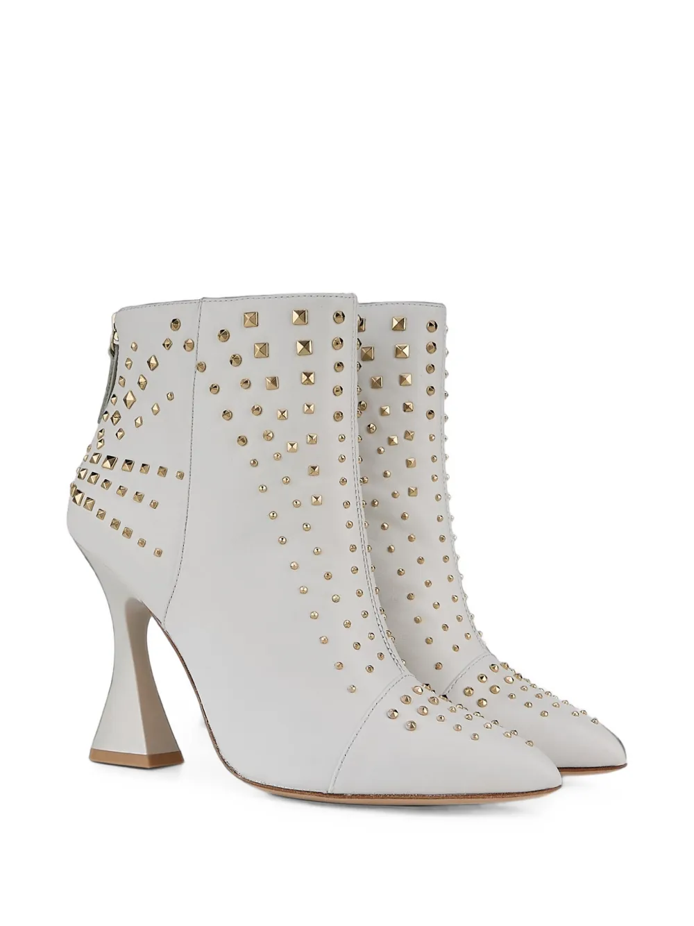 Kat Maconie Samara stud-embellished ankle boots Wit