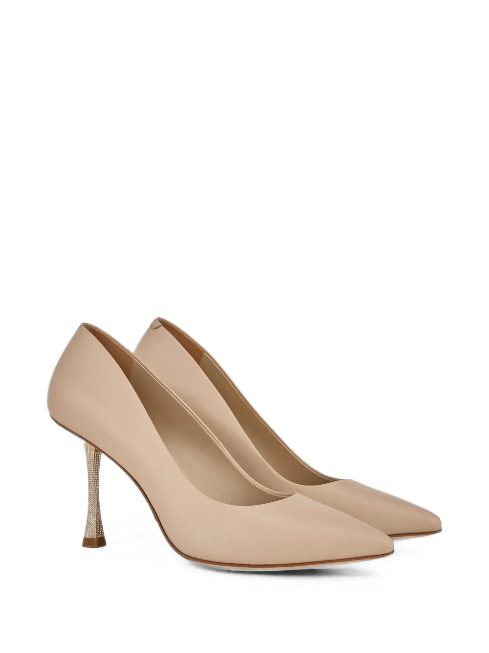 Kat Maconie Masoom crystal-embellished pumps Beige