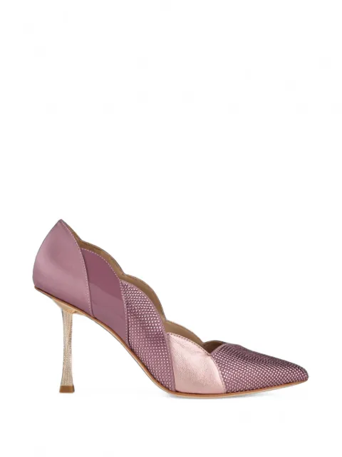 Kat Maconie Divina crystal-embellished pointed-toe pumps