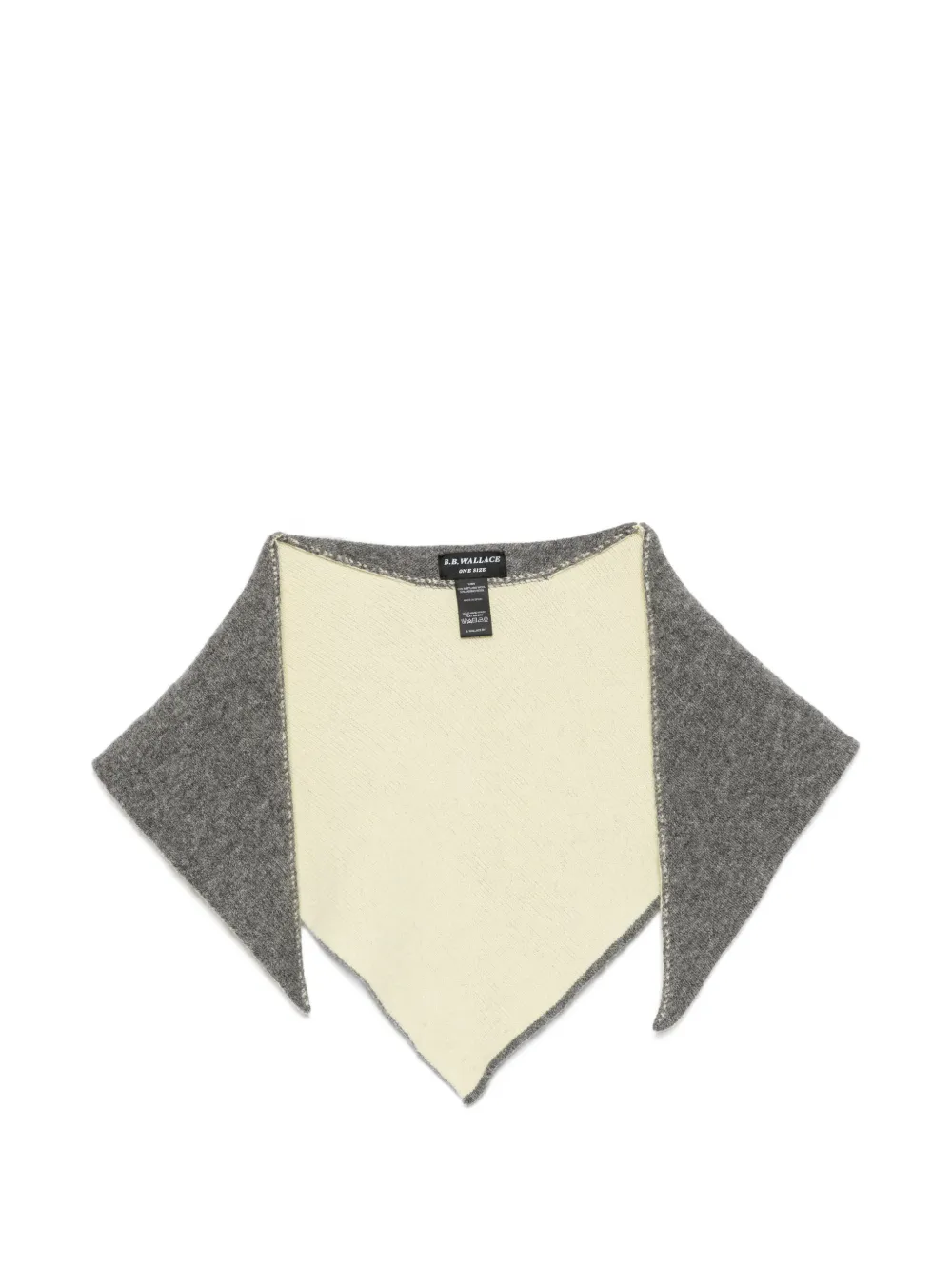 B.B. Walace triangular knitted scarf - Grigio