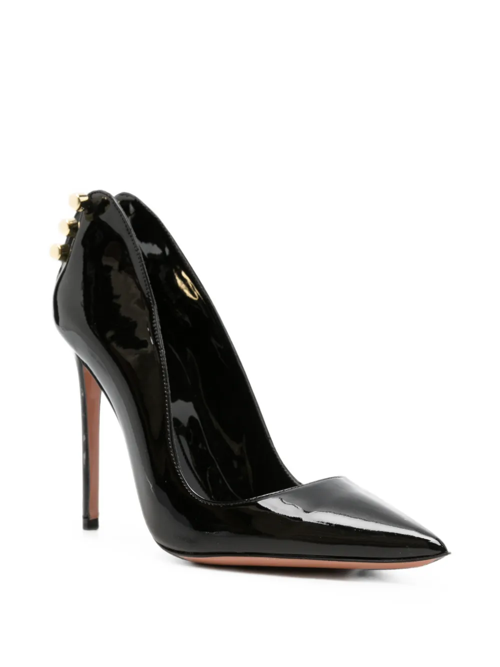 HARDOT Supreme Ass stud-embellished patent leather pumps Zwart