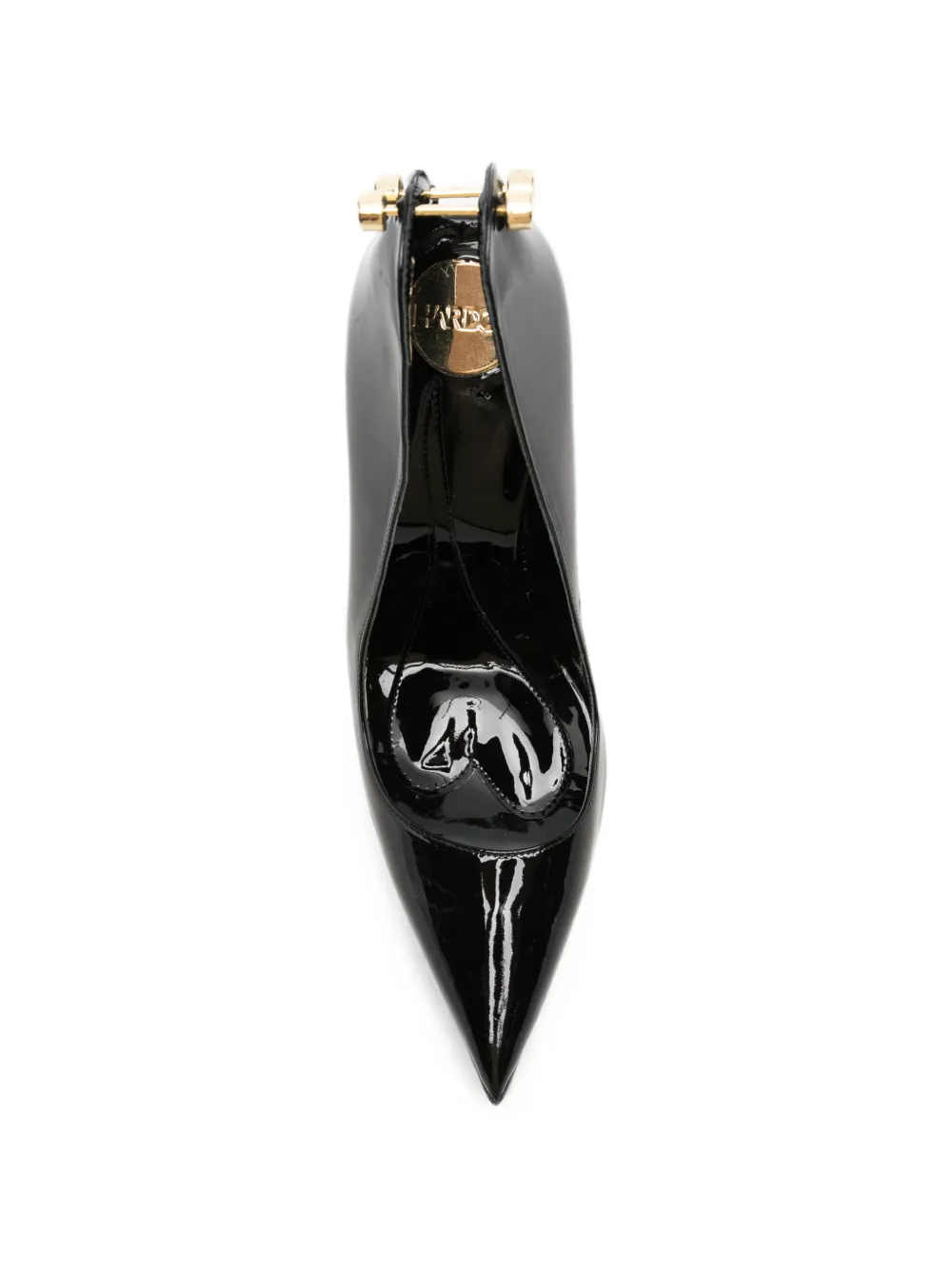 HARDOT Supreme Ass stud-embellished patent leather pumps Zwart