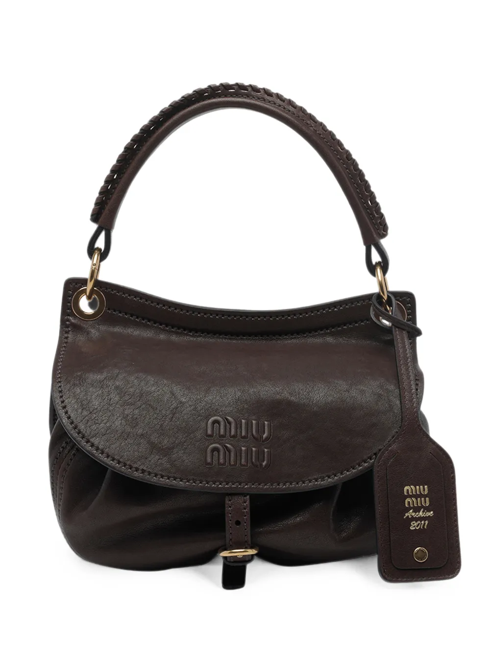 Miu Miu Rendez-Vous nappa-leather bag - Marrone