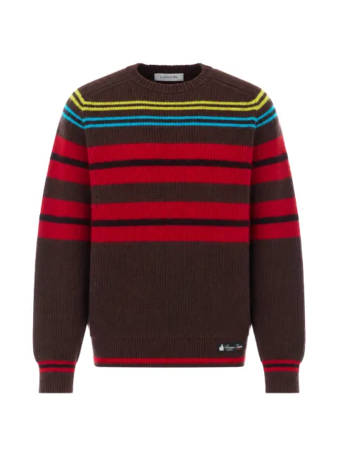 Lanvin striped sweater in wool and cashmere