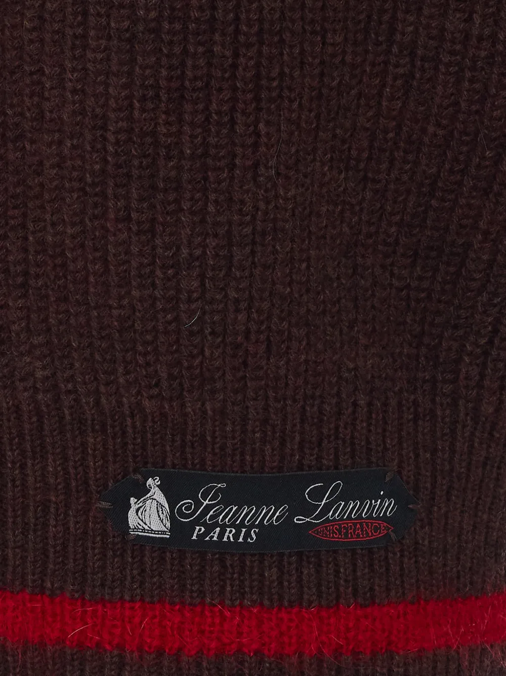 Lanvin Gestreepte trui van wol en kasjmier Bruin