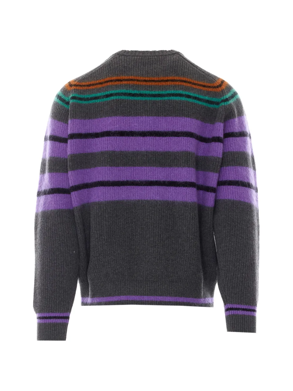 Lanvin Ribgebreide gestreepte trui Grijs