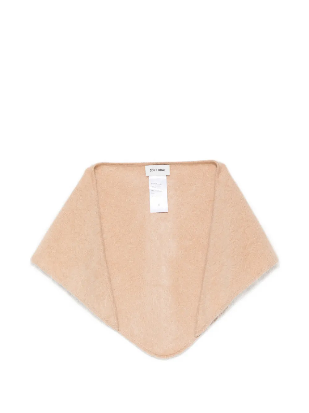 Soft Goat triangular knitted scarf - Toni neutri