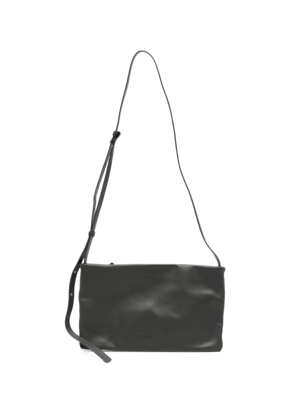 Cortana small Myla logo-debossed crossbody bag - Grigio